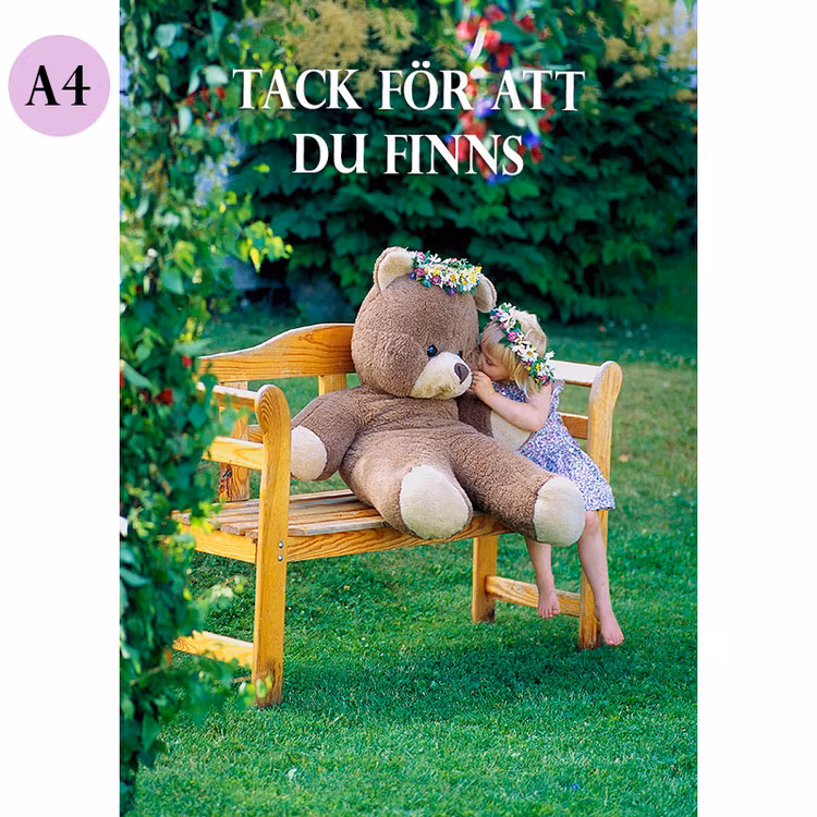 A4 kort - Tack för att du finns