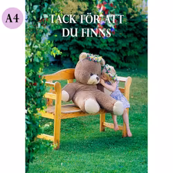 A4 kort - Tack för att du finns