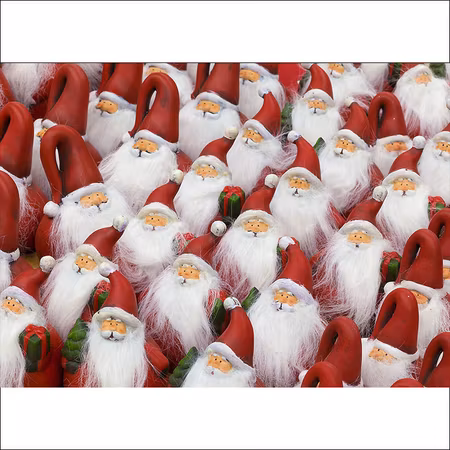 Julkort - Jultomtar i massor