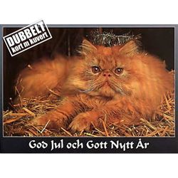 Lussekatt - Dubbelt julkort med kuvert