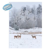Dubbelt Julkort med kuvert - Rådjur