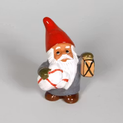 Tomte med Paket och Lykta