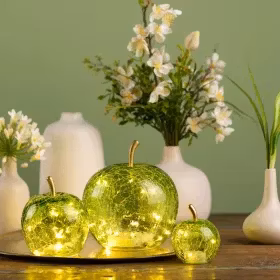 Glas Äpple med 20 ledljus