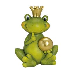 groda keramik med guldkula