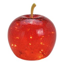 Glas Äpple med 20 ledljus