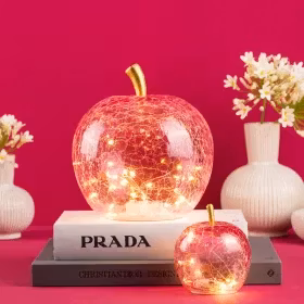 Glas Äpple med 30 ledljus