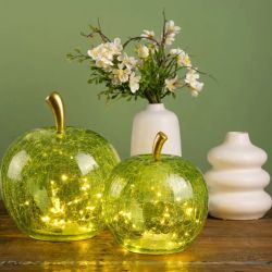 Glas Äpple med 30 ledljus