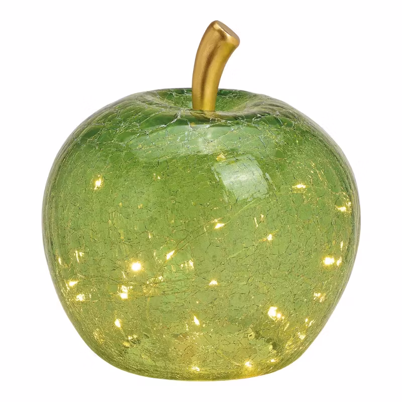 Glas Äpple med 30 ledljus