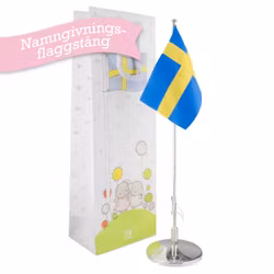 Namngivnings flaggstång med flagga