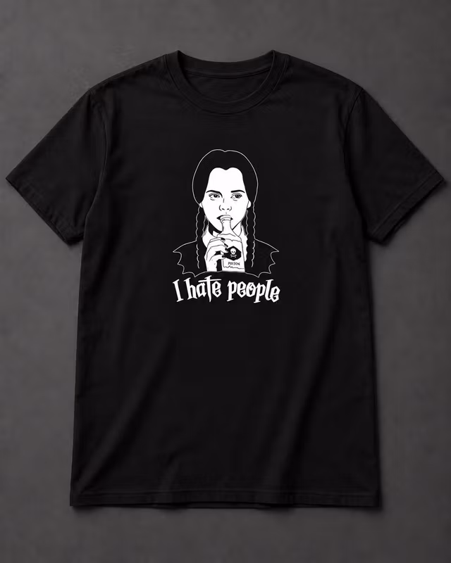 I Hate People Wednesday - T-Shirt (Svart)