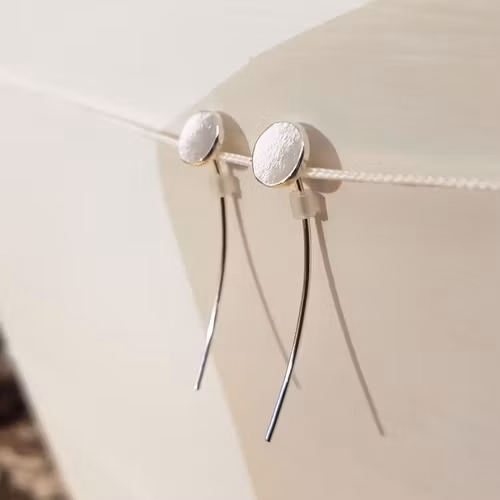 Örhängen "spegling" med pinne