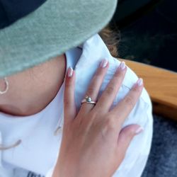 Ring "Knopp" med gulddetalj