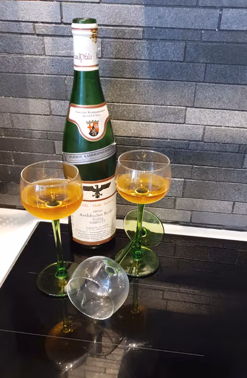 glas med grön fot mosel alsace