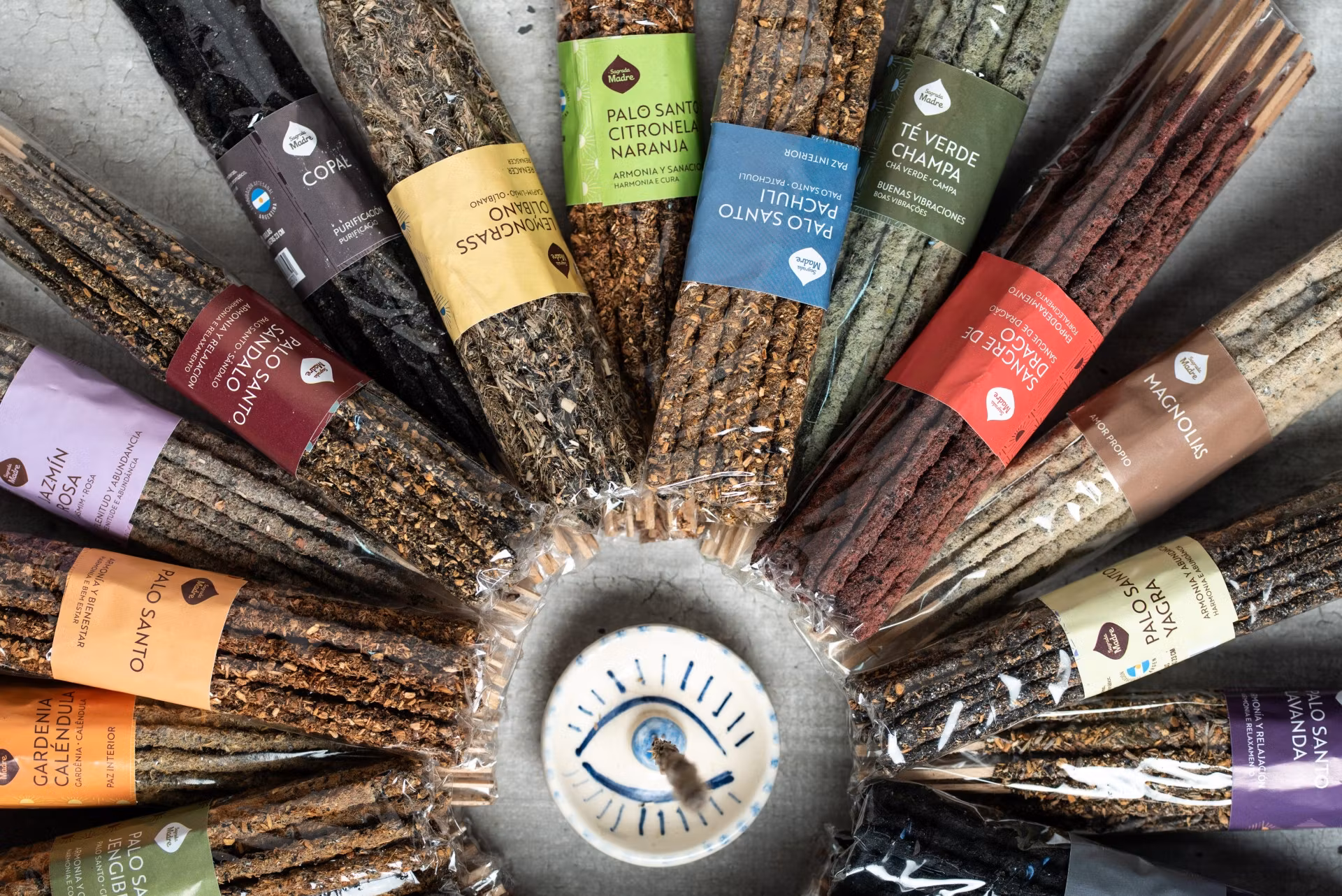 Sagrada Madre Line x 20 (Savings Pack) - Palo Santo & Ingefära, rökelsepinnar