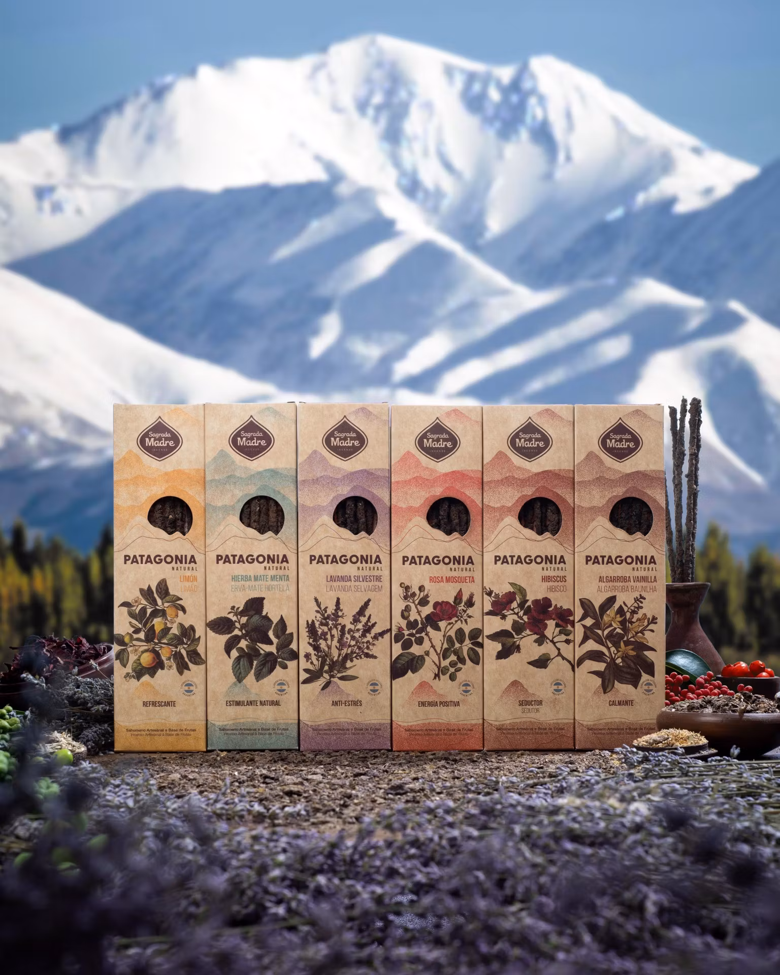 Sagrada Madre - Patagonia Natural Yerba Mate & Mynta, rökelsepinnar