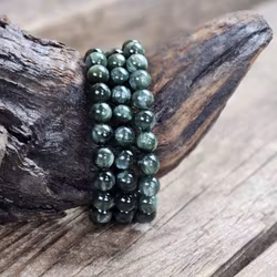 Serafinit, armband 6mm runda pärlor -60% fyndexemplar B-kvalité/mindre storlek pärlor