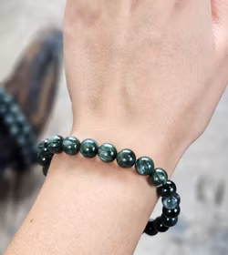 Serafinit, armband 6mm runda pärlor -60% fyndexemplar B-kvalité/mindre storlek pärlor