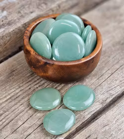 Grön Aventurin platta, touchstone -30% fynd mindre storlek