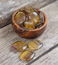 Gul Fluorit platta, touchstone -40% fynd mindre storlek