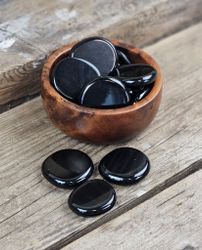 Obsidian platta, touchstone -30% fyndexemplar med guldiga inslag/inget skimmer