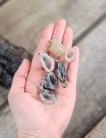 Agatgeod, silverpläterat hänge -30% fyndexemplar tjockare baksida