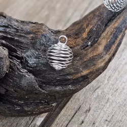 Silverpläterade spiralburar 2-pack -30% fynd mörk plätering