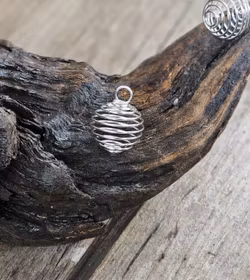 Silverpläterade spiralburar 2-pack -30% fynd mörk plätering