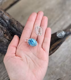 Silverpläterade spiralburar 2-pack -30% fynd mörk plätering