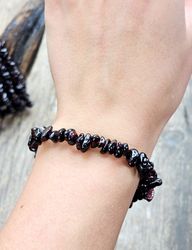 Granat, chipsarmband -30% fynd mindre pärlor