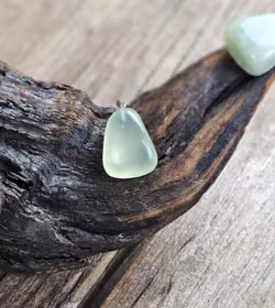 New Jade trumlad, silverpläterat hänge -60% fynd ojämna/jack/sprickor