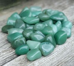 Grön Aventurin, trumlade -40% fynd sprickor (större storlek)