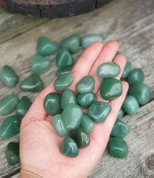 Grön Aventurin, trumlade -40% fynd sprickor (större storlek)