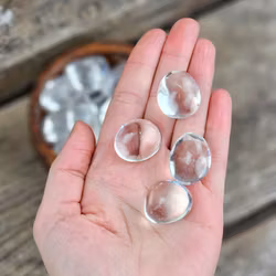 Bergkristall, klar trumlad -60% FYND annan form/ev sprickor/repor/B-kvalité