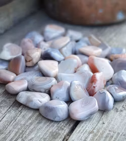 Rosa Botswanaagat, trumlade -50% fynd mindre storlek