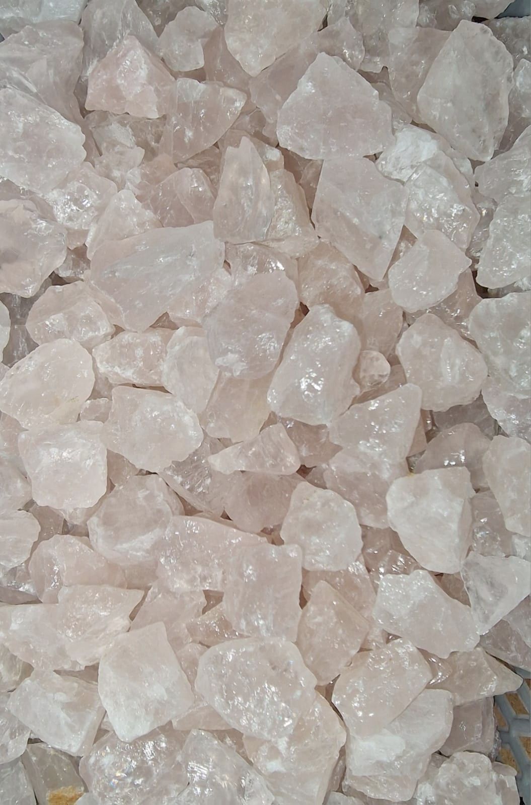Rosenkvarts, liten/mini rå - ljusa exemplar fynd 80% 100-PACK