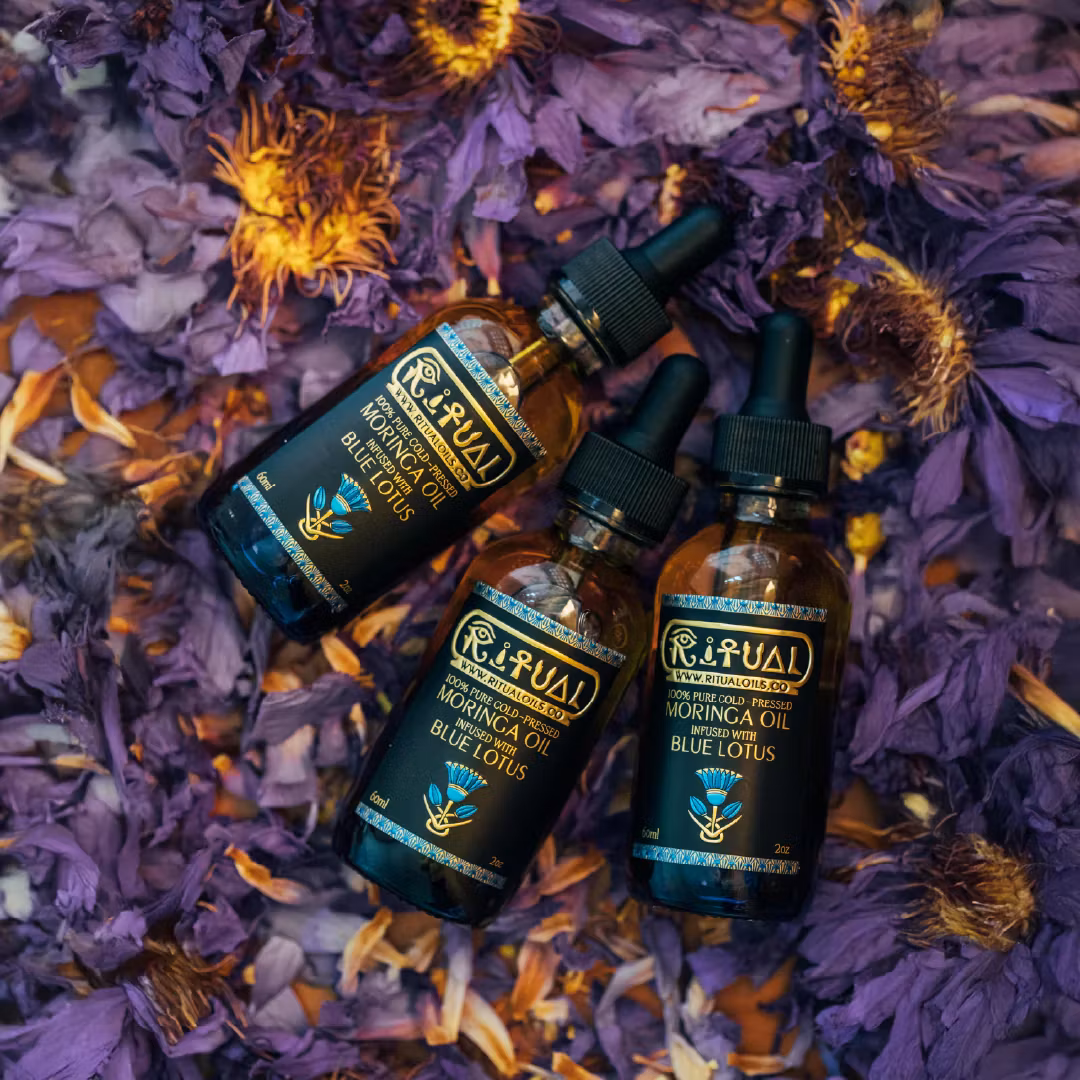 Ritual - 100% ren Blå Lotus & Moringa kallpressad ritualolja -10% rabatt fynd bruten förpackning detta ex.