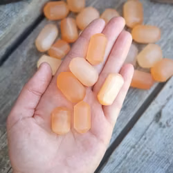 Orange/Rosa Selenit, trumlad -30% fynd ljusare/ev. nagg/större exemplar