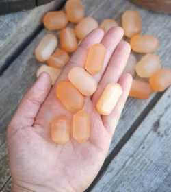 Orange/Rosa Selenit, trumlad -30% fynd ljusare/ev. nagg/större exemplar