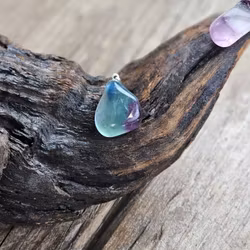 Fluorit trumlad, silverpläterat hänge -20% fynd endast grön