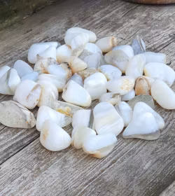 Vit Opal, trumlad -30% fynd nagg