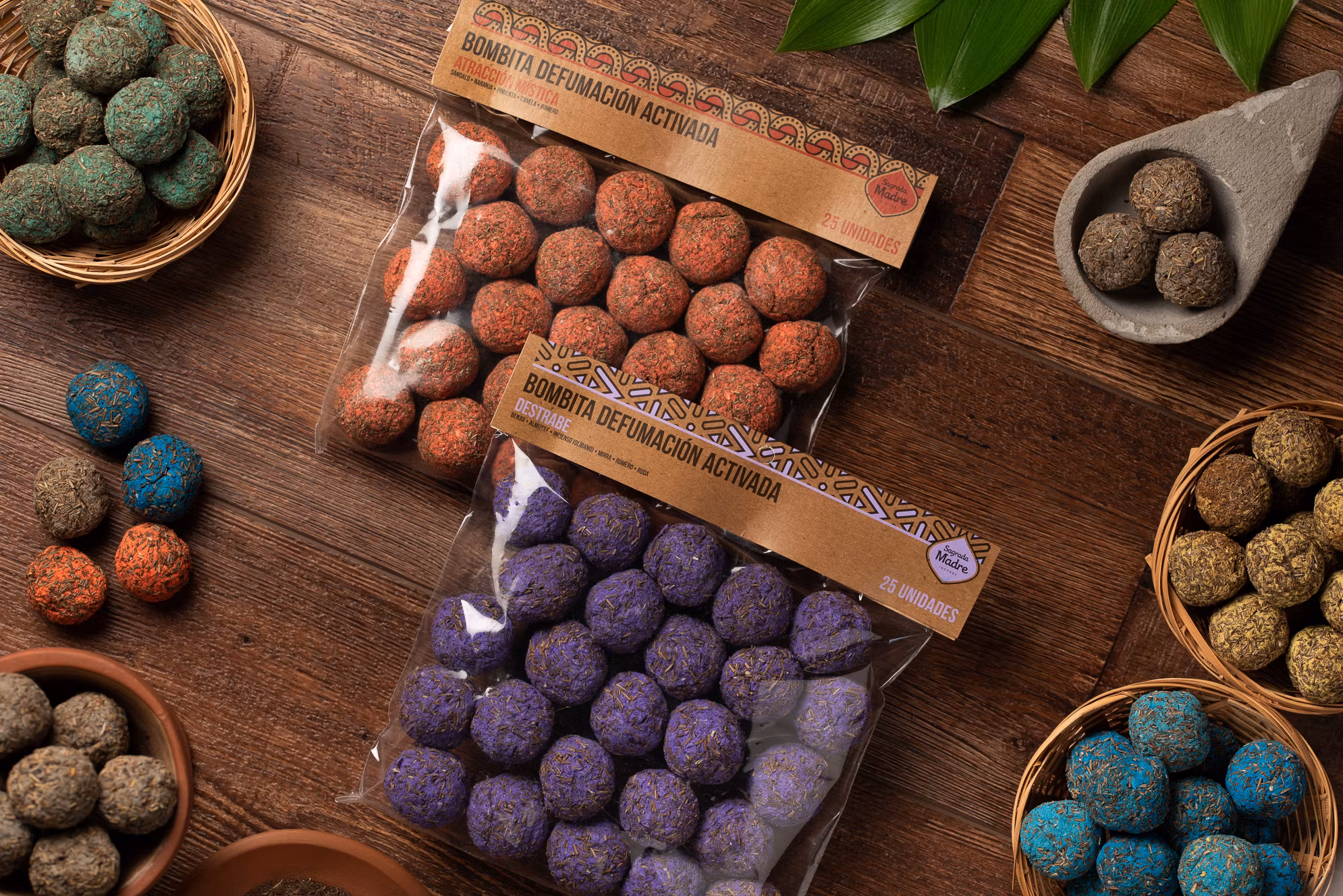 Sagrada Madre – Bombita 7 Powers, rökelsebollar (25-pack)