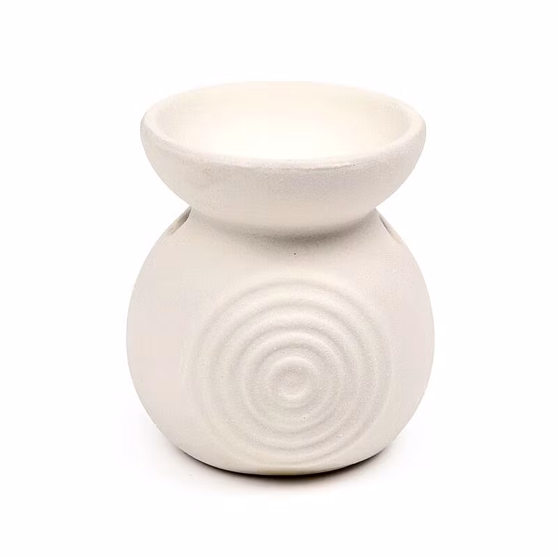 Oljebrännare / Aromalampa – Zen Vit, doftspridare i keramik *defekt exemplar -30% fynd