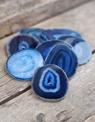 Agatskiva, blå (färgad) -30% fynd pga mindre storlek!