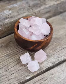 Rosenkvarts, liten rå -50% gula inslag fynd