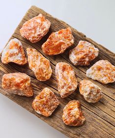 Orange Kalcit, rå