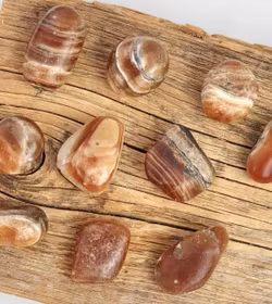 Brun Aragonit, stora trumlade -30% fynd sprickor