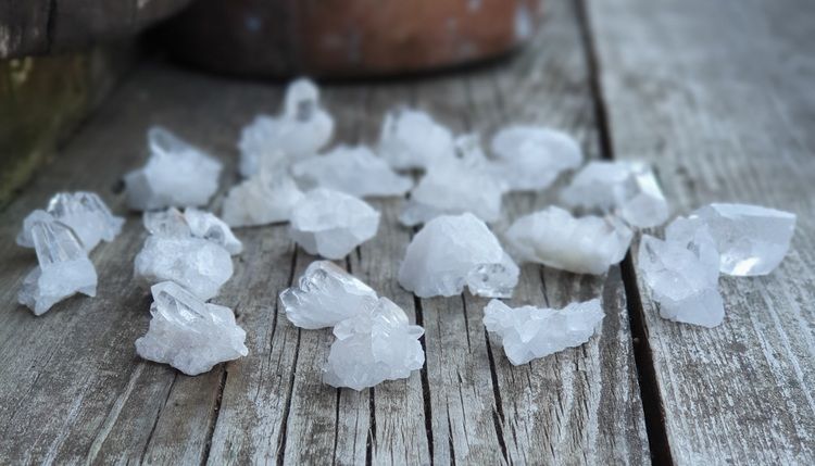 Bergkristallkluster, mini -15% utgående