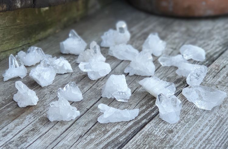 Bergkristallkluster, mini -15% utgående