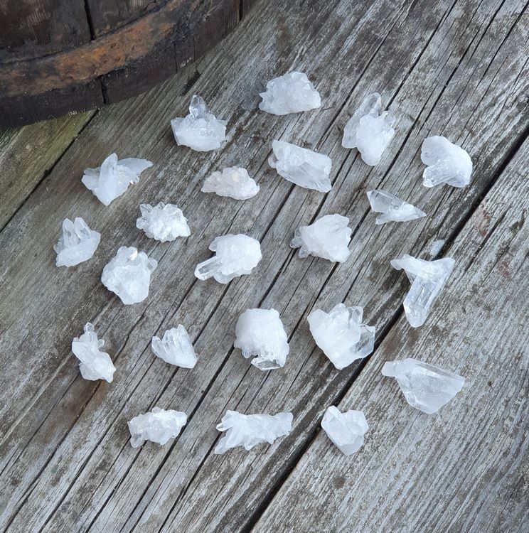 Bergkristallkluster, mini -15% utgående