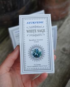 Ayurvedic - White Sage, rökelsekoner backflow
